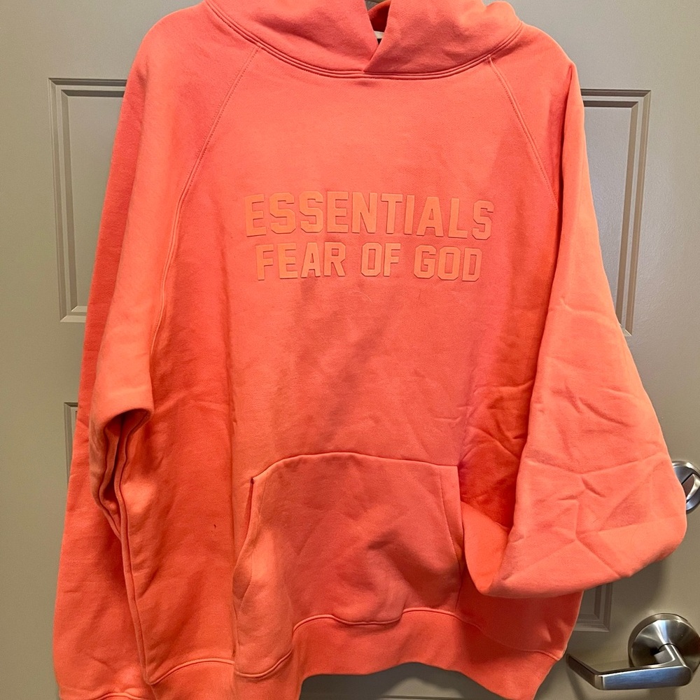 Essentials Fear of God Coral Hoodie